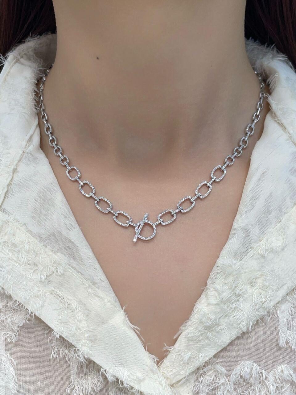 Vin Diamonds diamond camellia choker